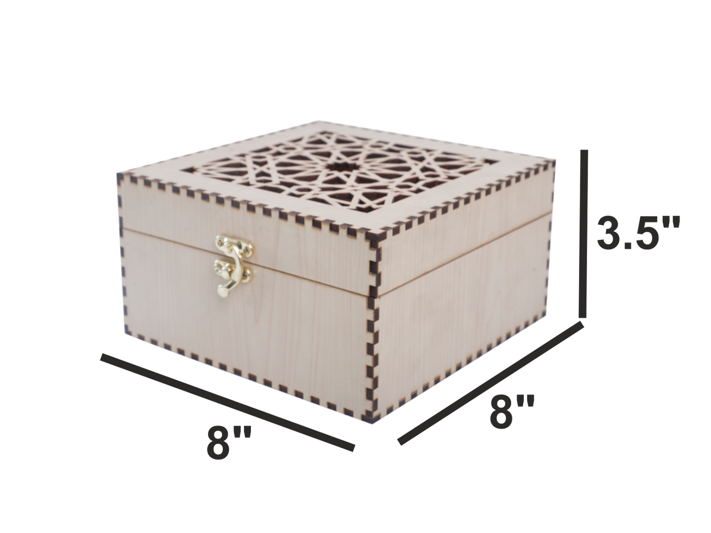 Islamic Square 4 Jar Box