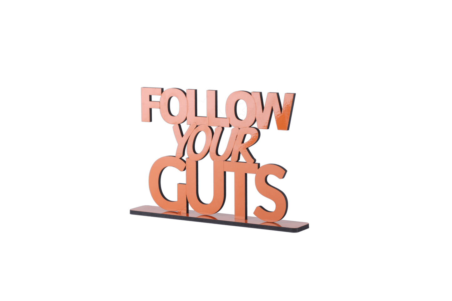 Follow your Guts Motivational Quote (Orange)