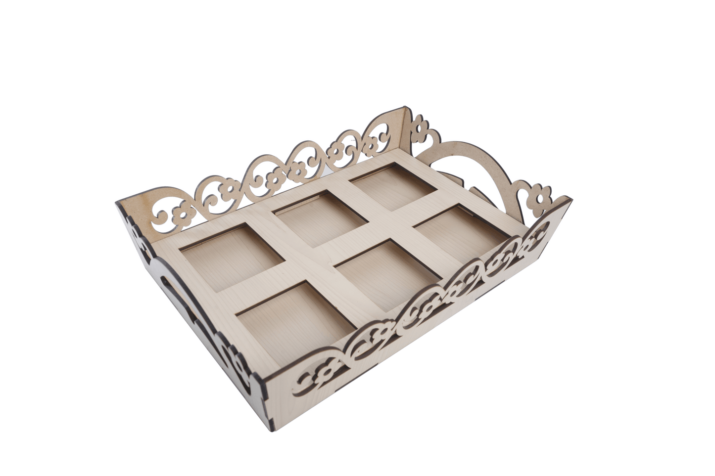 Designer Tray with 6 box with lid