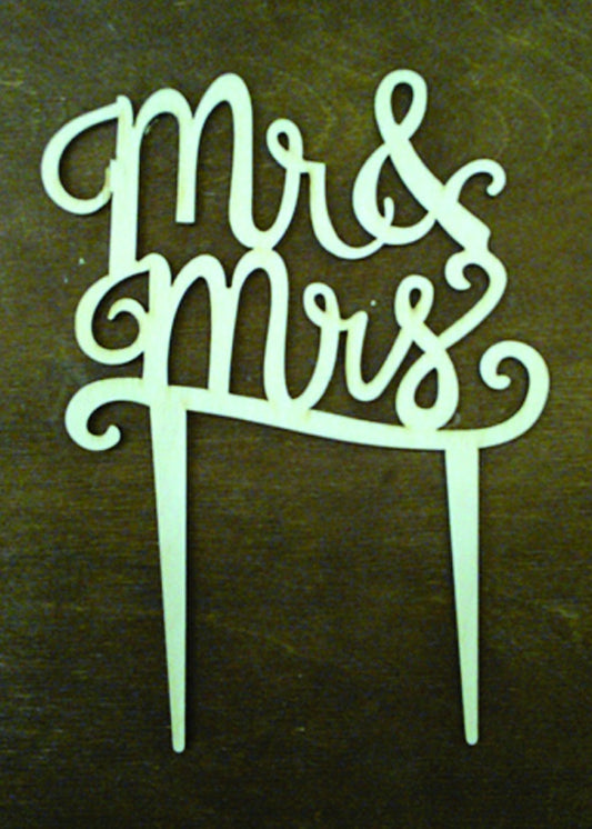 Mr And Mrs Cake Topper