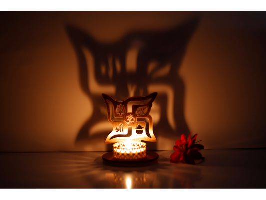 Swastik Shadow Diya