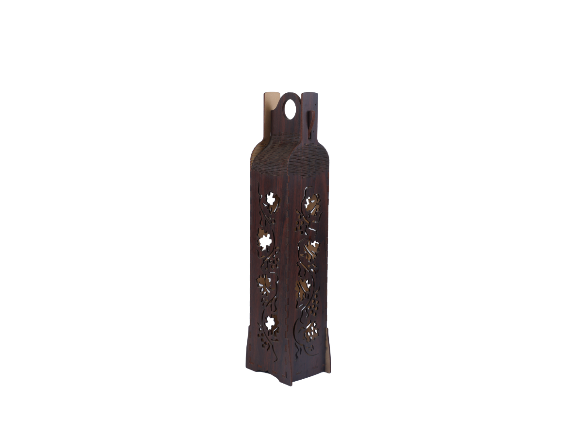 Wine Bottle Holder Dark Brown